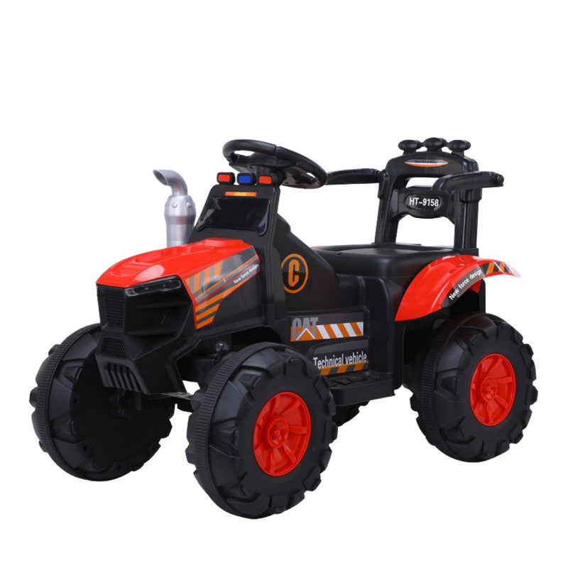Auto Batería Tractor Eléctrico Infantil Constructor Rojo