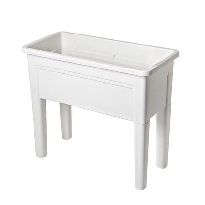Jardinera Elevada Macetero Para Huerto Con Patas Blanco