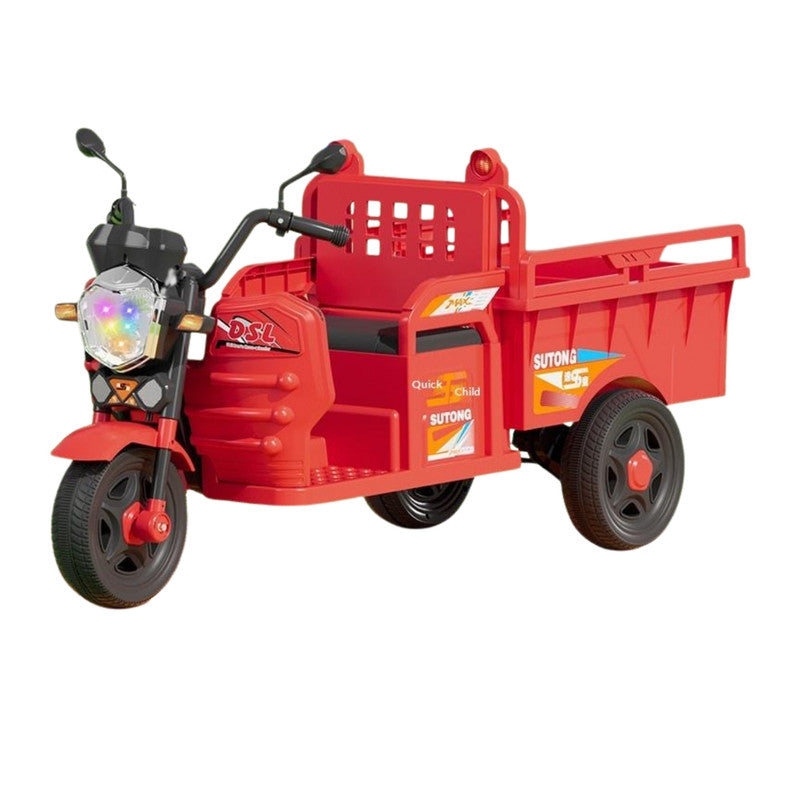 Auto Batería Motocarro Eléctrico Infantil De Carga Rojo