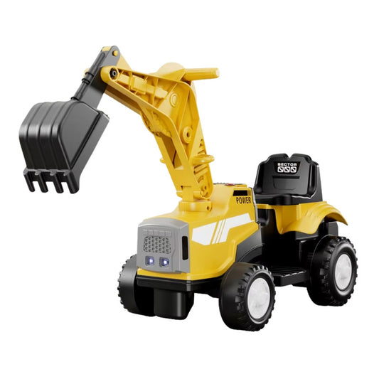 Auto Batería Excavadora Eléctrico Infantil Amarillo