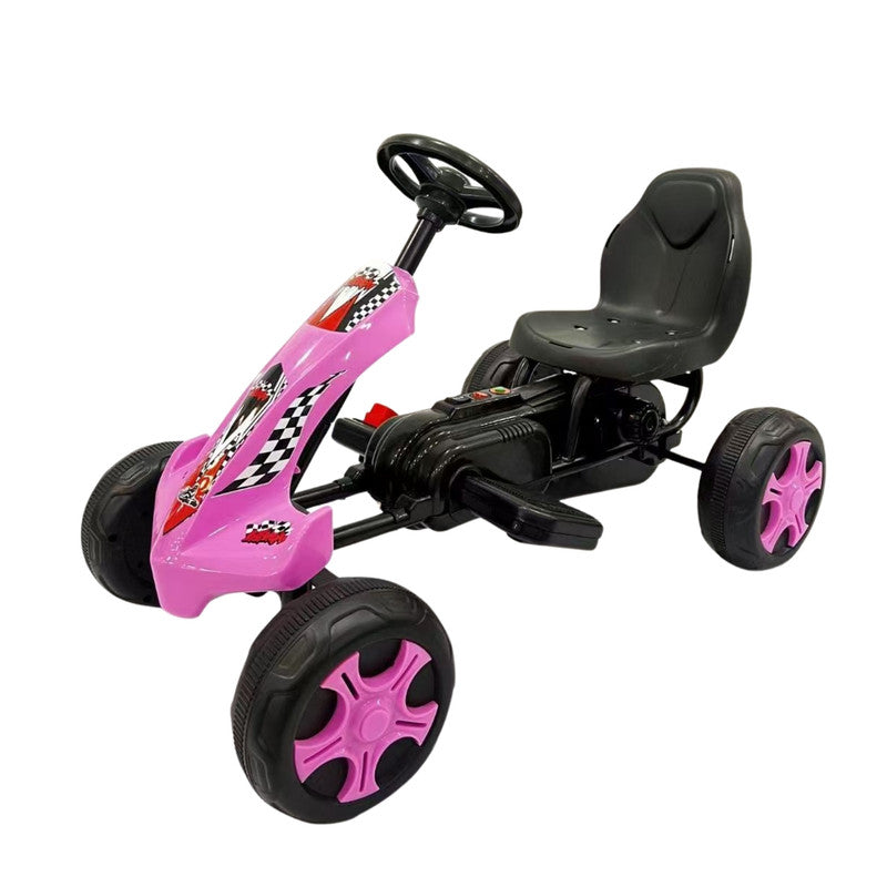 Auto Batería Go Kart Eléctrico Infantil Volt Rosa