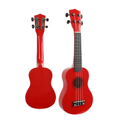 Ukelele 21". Incluye Funda. Color Rojo
