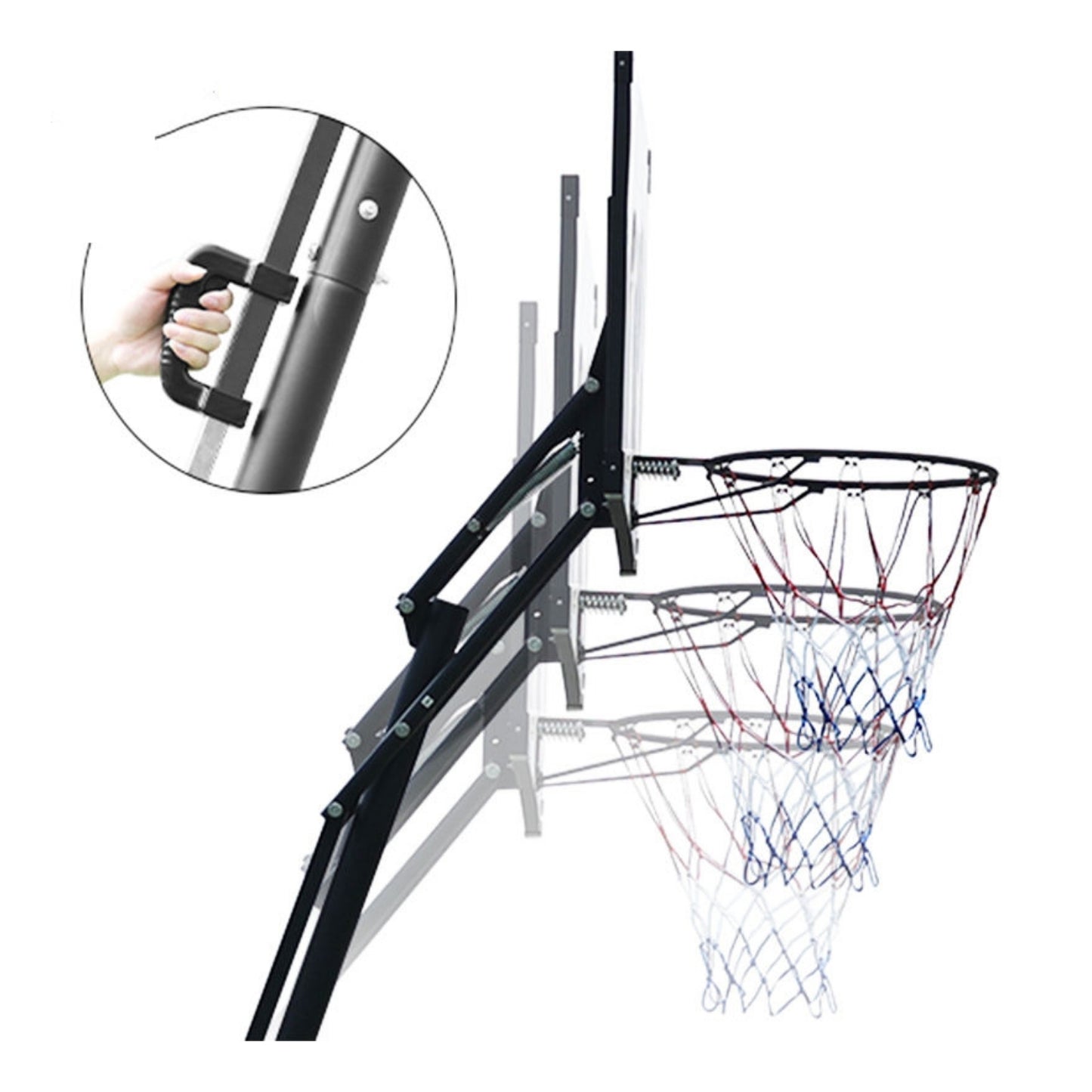 Aro Básquetbol Altura Regulable Portátil  Basketball