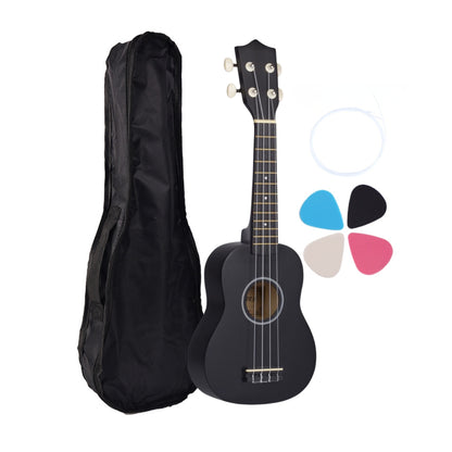 Ukelele 21". Incluye Funda. Color Negro