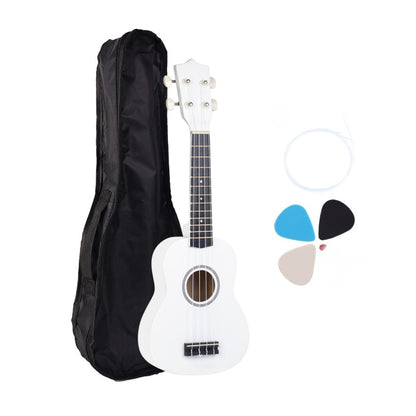 Ukelele 21". Incluye Funda. Color Blanco