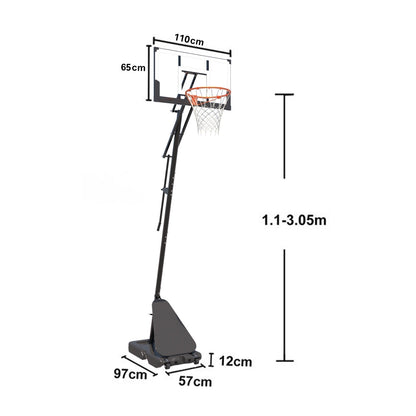 Aro Basketball Altura Regulable Básquetbol Portátil