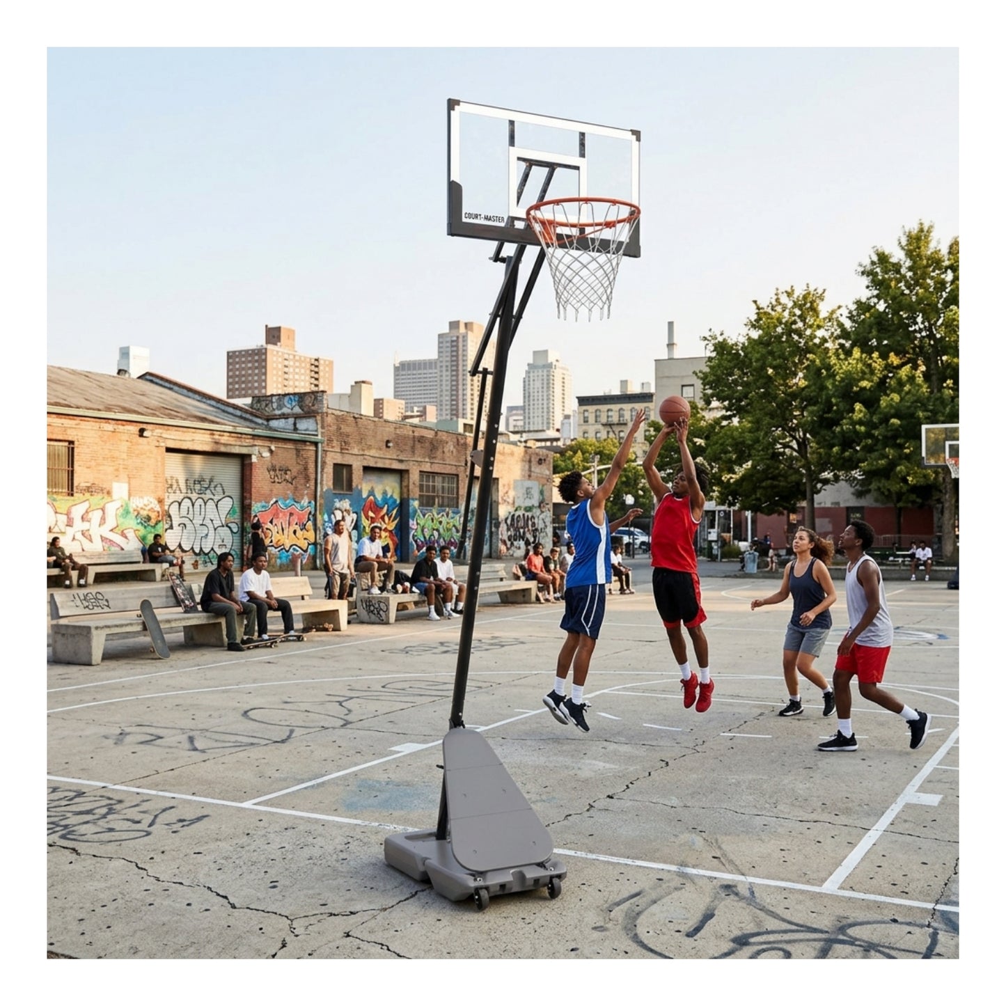 Aro Básquetbol Altura Regulable Basketball Portátil